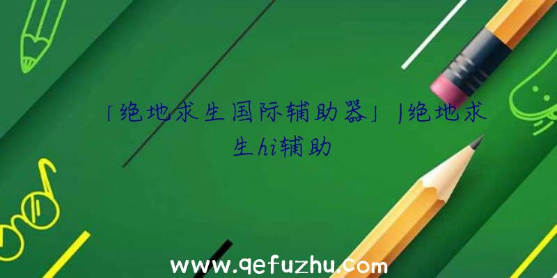 「绝地求生国际辅助器」|绝地求生hi辅助